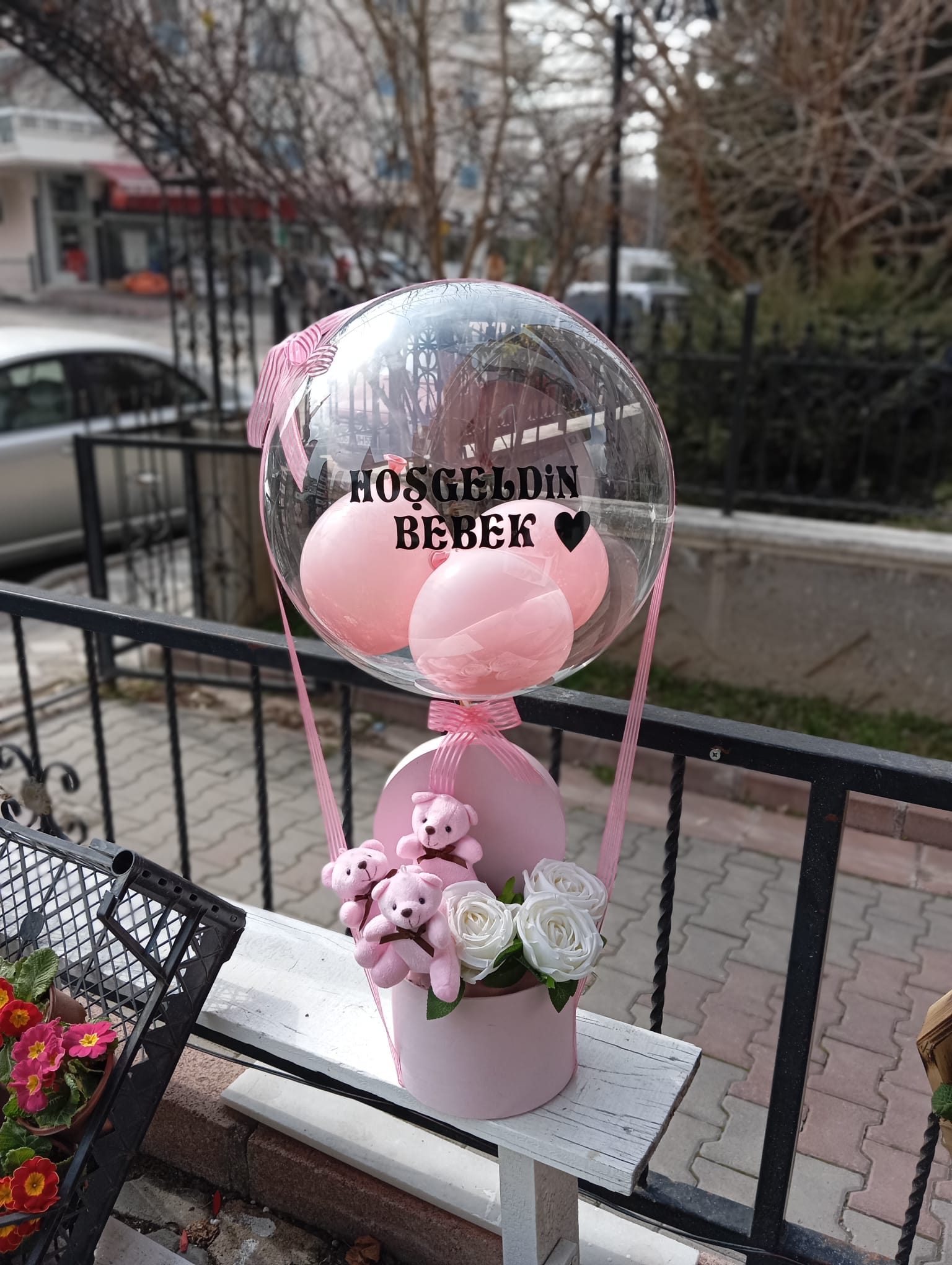 Hoşgeldin kız  bebek balon kutusu