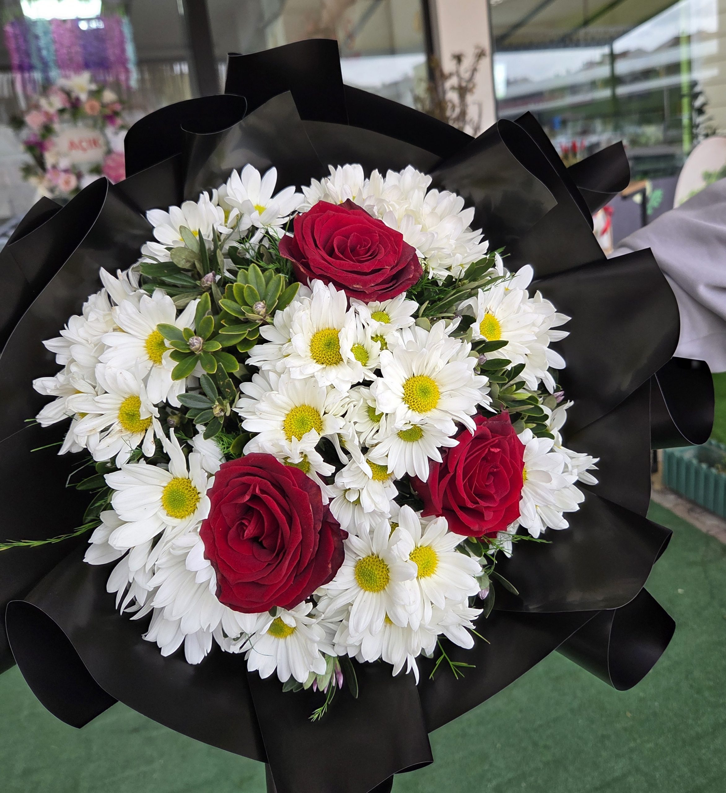 Papatya 3 güllü buket